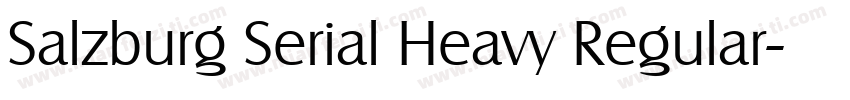 Salzburg Serial Heavy Regular字体转换